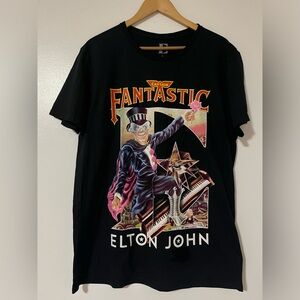 Elton John Captain Fantastic black band tshirt